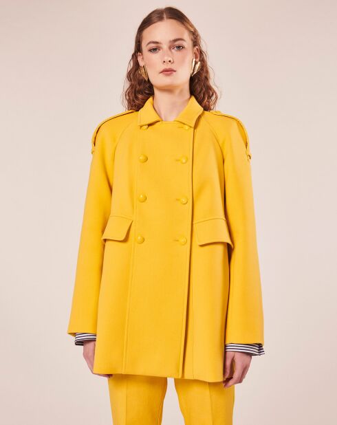Manteau en double coton jaune