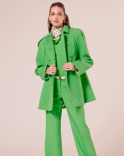Manteau en double coton vert