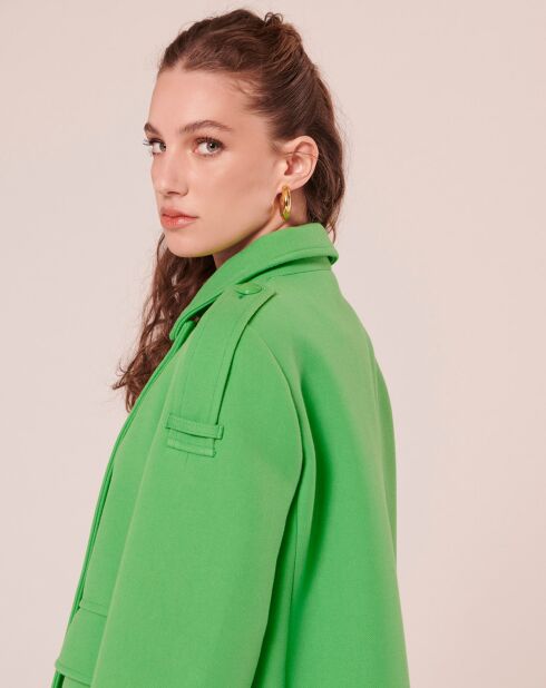 Manteau en double coton vert