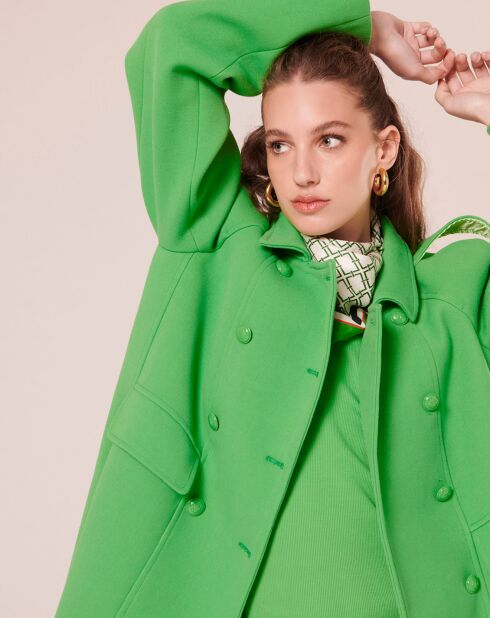 Manteau en double coton vert