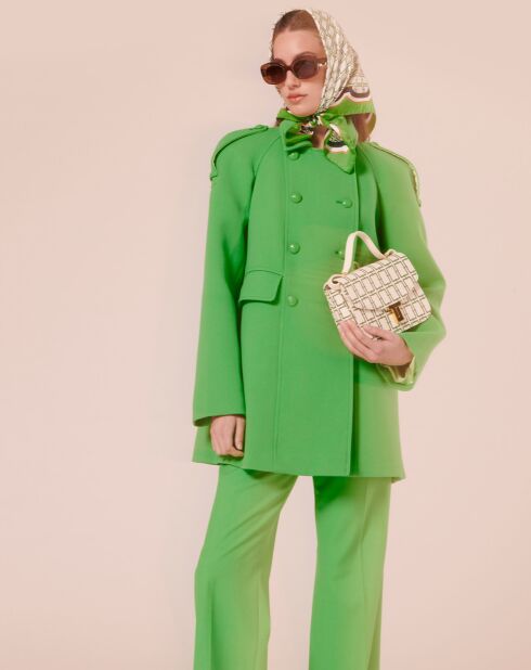 Manteau en double coton vert
