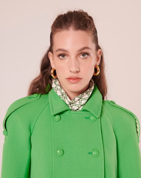 Manteau en double coton vert