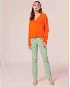 Pantalon en vichy vert