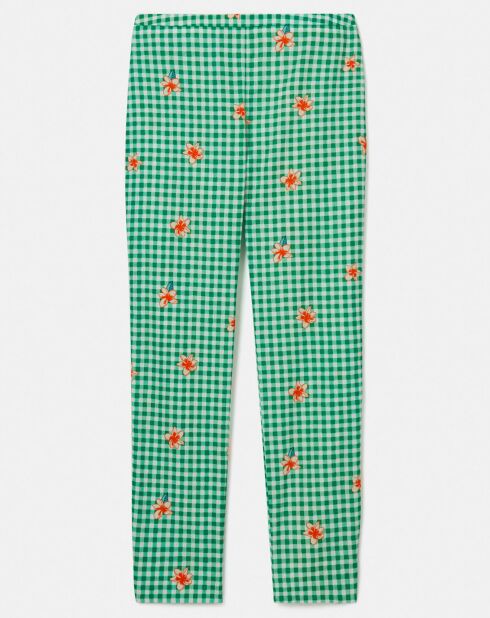 Pantalon en vichy vert