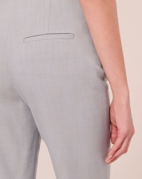Pantalon en tissu flammé bleu