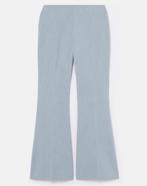 Pantalon en tissu flammé bleu