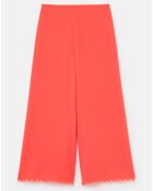 Pantalon en crêpe corail