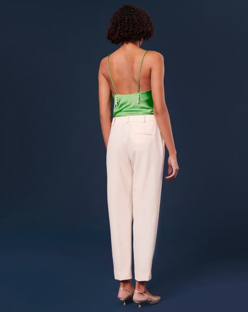 Pantalon en Laine froide mélangée ecru