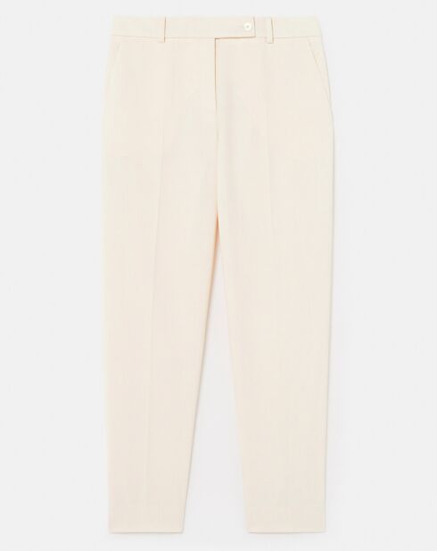 Pantalon en Laine froide mélangée ecru