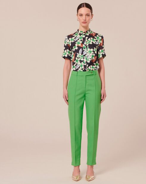 Pantalon en Laine froide mélangée vert