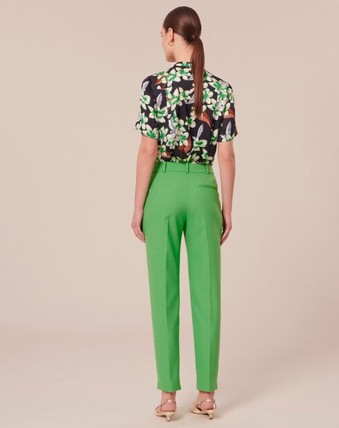 Pantalon en Laine froide mélangée vert