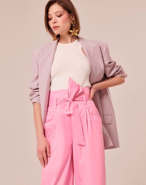 Pantalon Coton Biologique en popeline blush