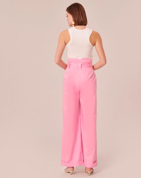 Pantalon Coton Biologique en popeline blush