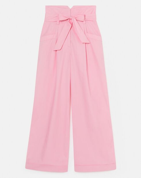 Pantalon Coton Biologique en popeline blush