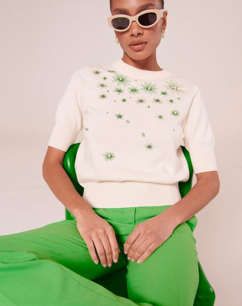 Pantalon en Laine froide mélangée vert