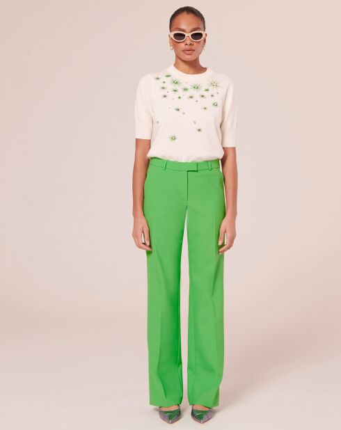Pantalon en Laine froide mélangée vert