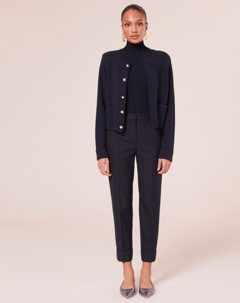 Pantalon en Laine froide mélangée nocturne