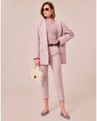 Pantalon en Laine froide mélangée parme