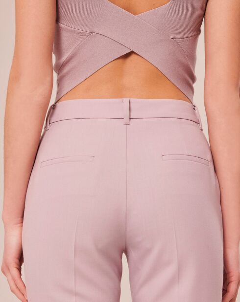 Pantalon en Laine froide mélangée parme