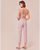 Pantalon en Laine froide mélangée parme
