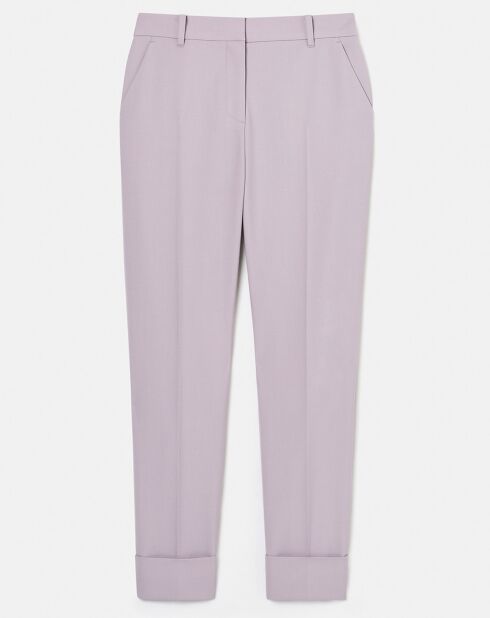 Pantalon en Laine froide mélangée parme