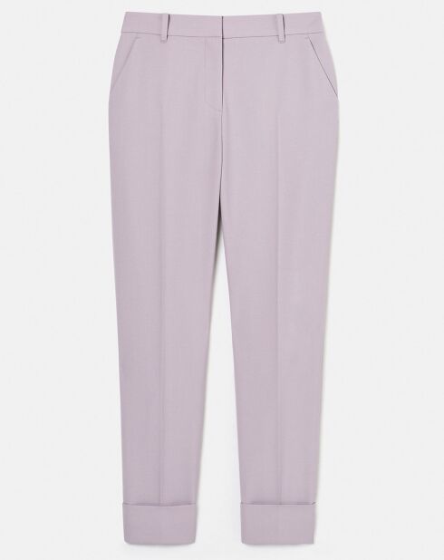 Pantalon en Laine froide mélangée parme