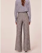 Pantalon en tissu flammé gris