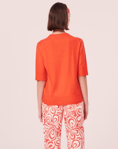 Pull en Laine & Coton Biologique corail