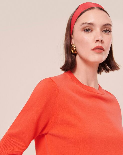 Pull en Laine & Coton Biologique corail
