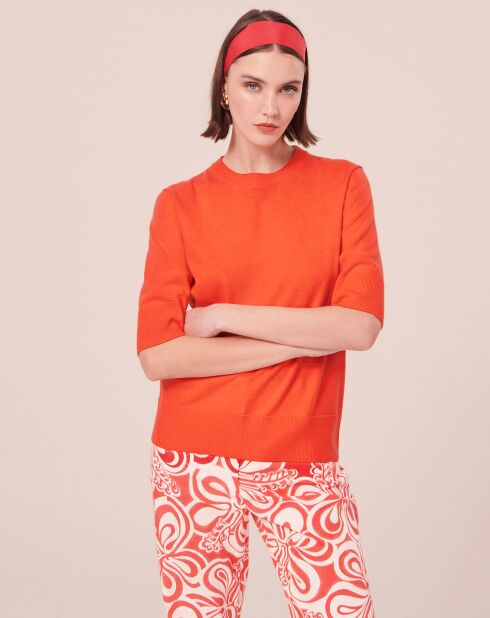 Pull en Laine & Coton Biologique corail