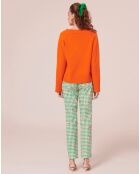 Pull en Laine mérinos & Alpaga orange