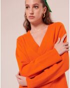 Pull en Laine mérinos & Alpaga orange