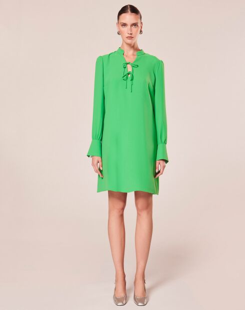 Robe en crêpe verte