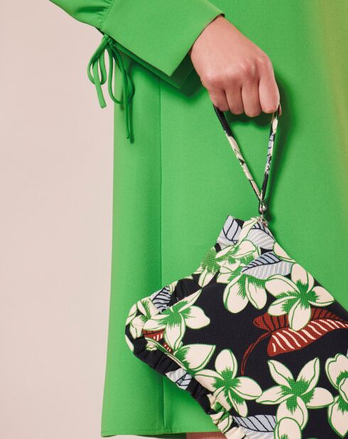 Robe en crêpe verte