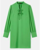 Robe en crêpe verte