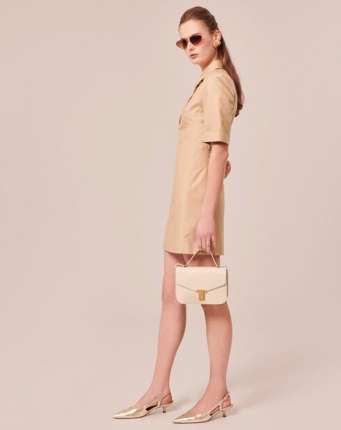 Robe en coton beige