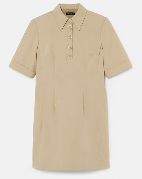 Robe en coton beige