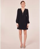 Robe en crêpe acier