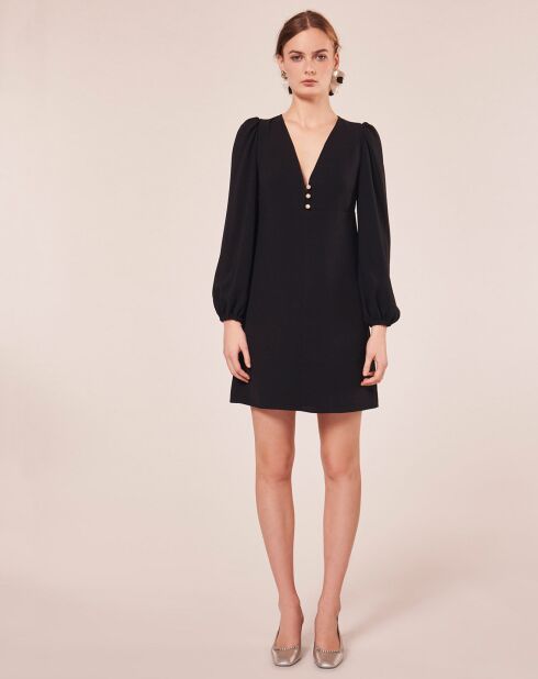 Robe en crêpe acier
