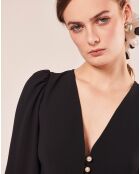 Robe en crêpe acier