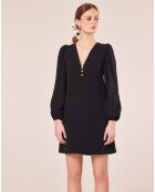 Robe en crêpe acier
