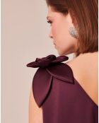 Robe en satin fluide chocolat