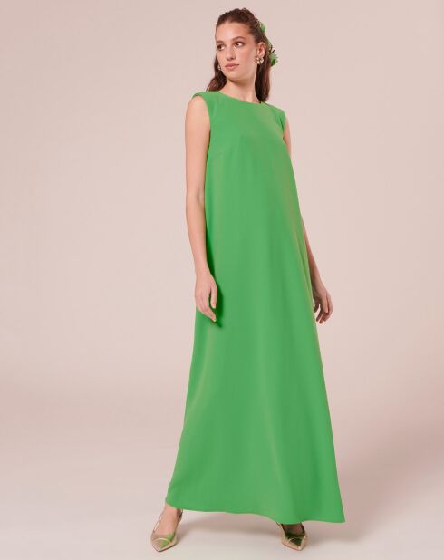 Robe en crêpe verte