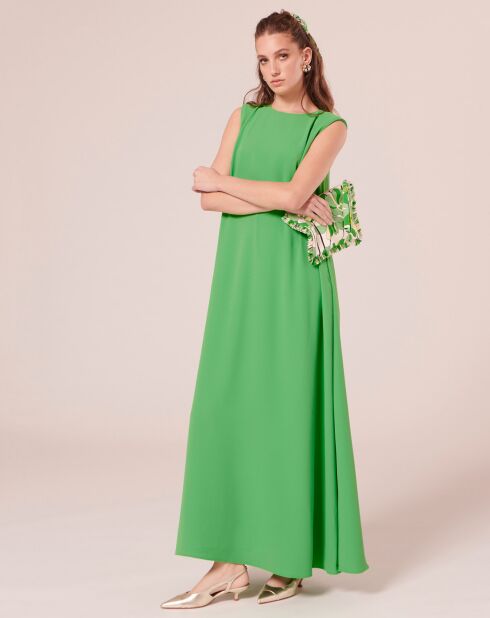 Robe en crêpe verte