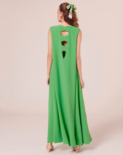Robe en crêpe verte