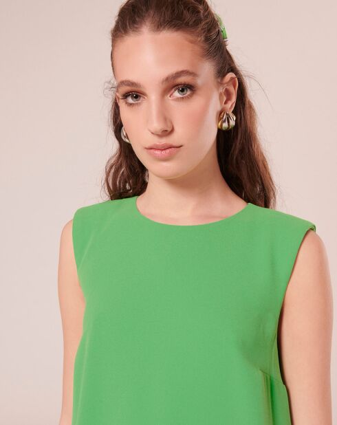 Robe en crêpe verte