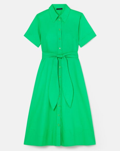 Robe en popeline verte