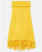 Robe satinée jaune