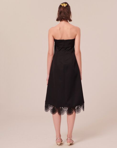 Robe satinée noire