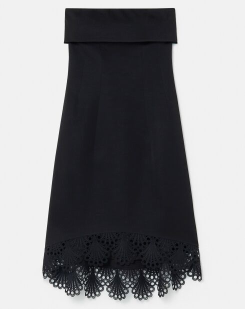 Robe satinée noire